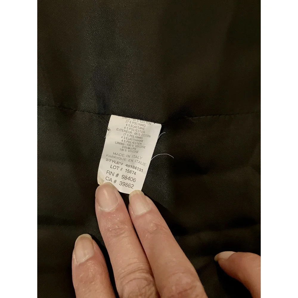 Theory Sz 42R Charcoal Gray Pinstripe Cotton Blend Two Button Mens Blazer Jacket